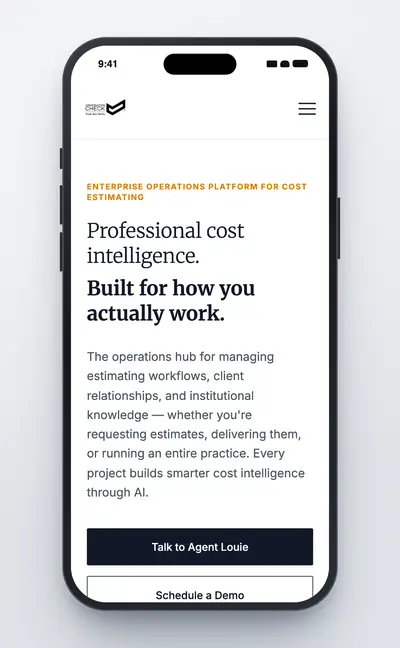 Mobile screenshot of the Construction Check Saas Tool project