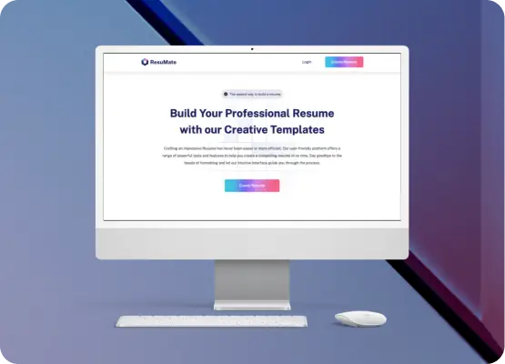 Desktop screenshot of the ResuMate Web App project