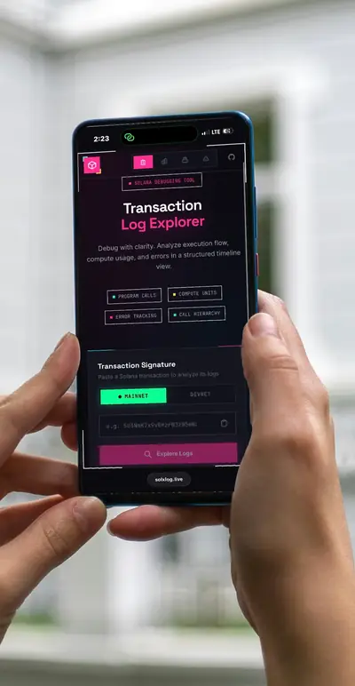 Mobile screenshot of the Solxlog Web App project