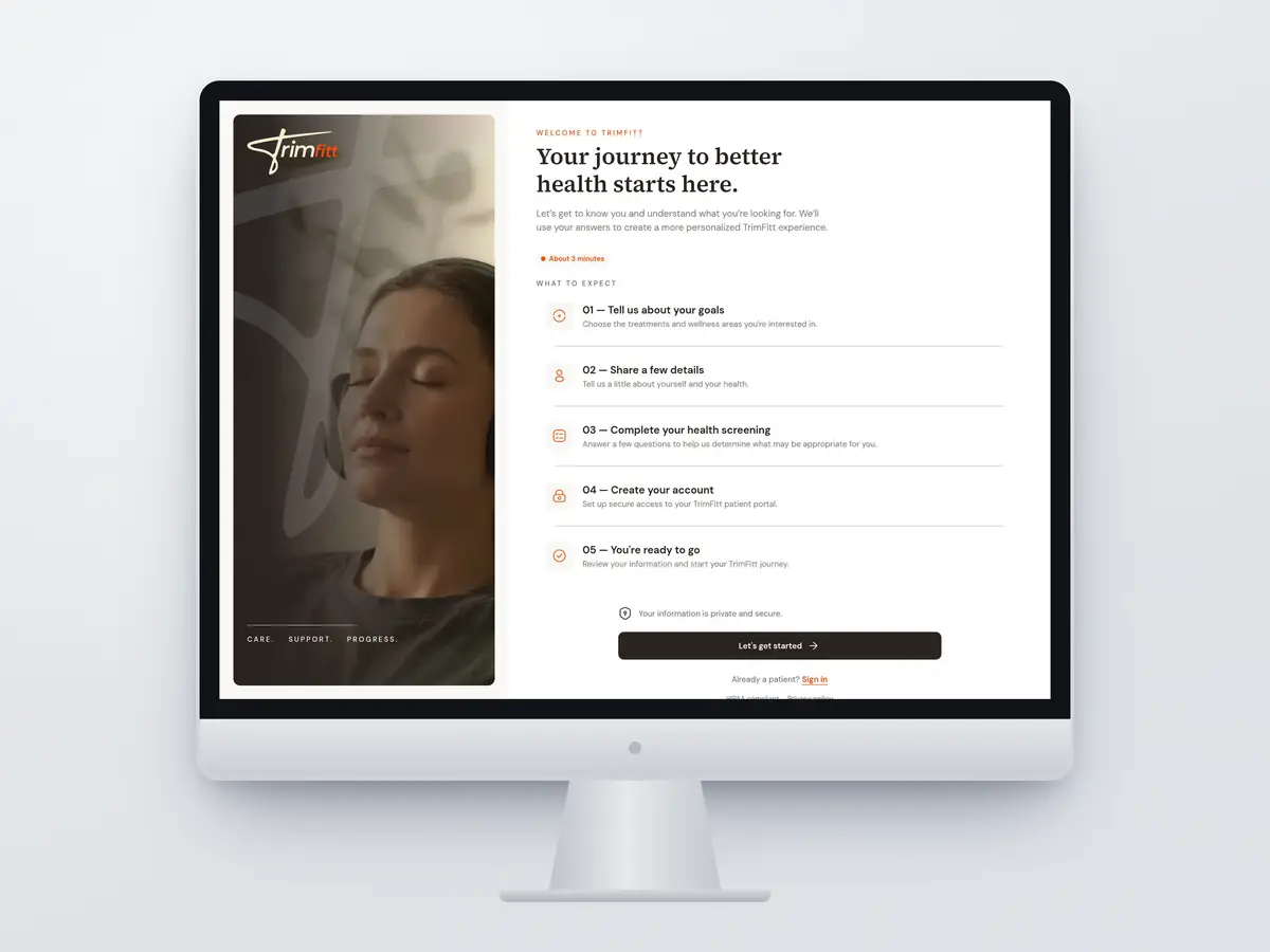 Desktop screenshot of the TrimFitt Web App project